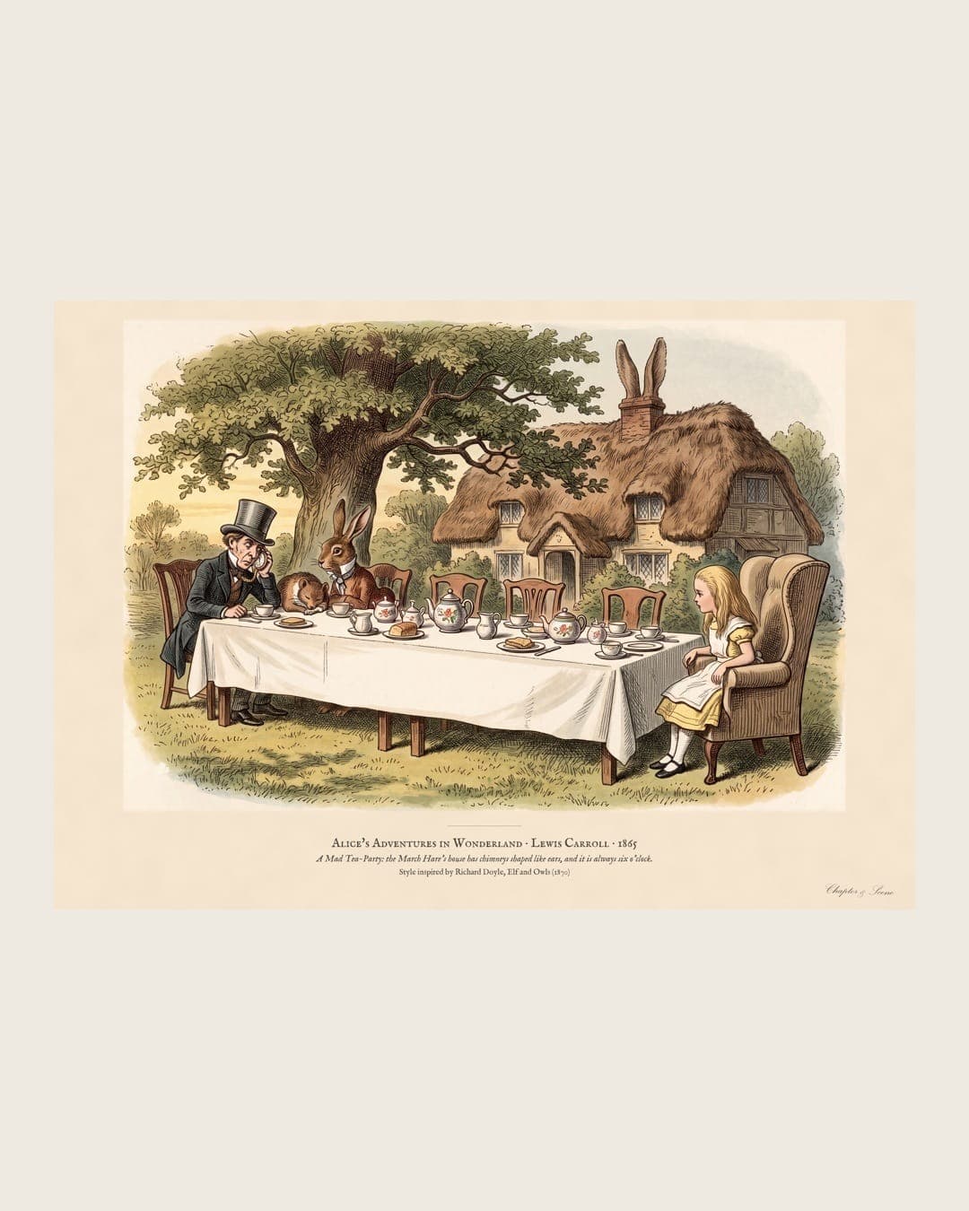 The Mad Tea-Party, an art print inspired by Alice's Adventures in Wonderland