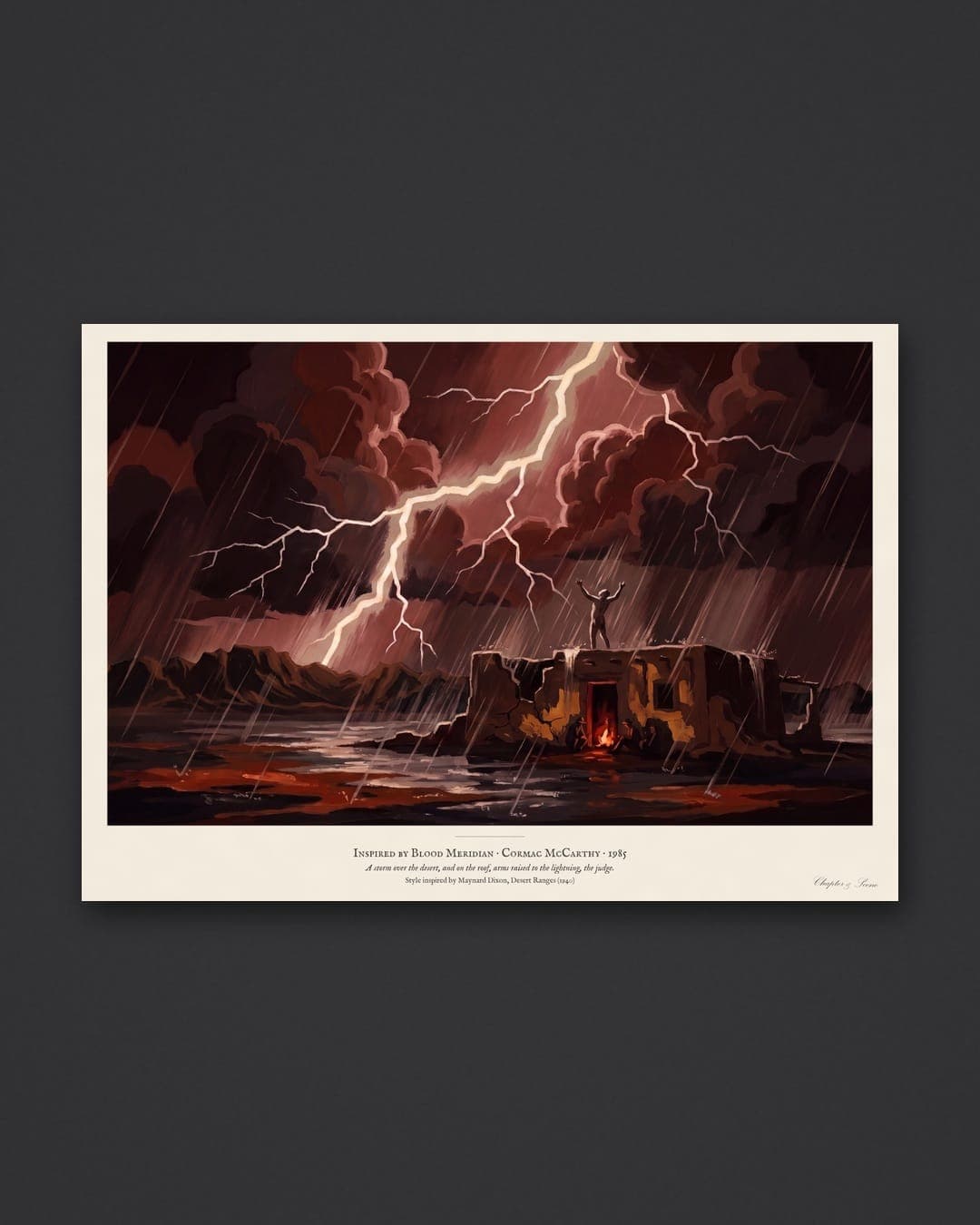 The Judge in the Storm, an art print inspired by Blood Meridian