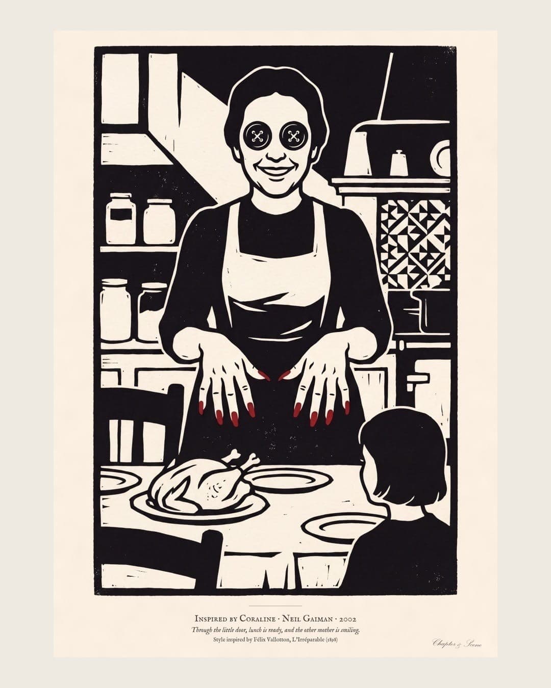The Other Mother, an art print inspired by Coraline