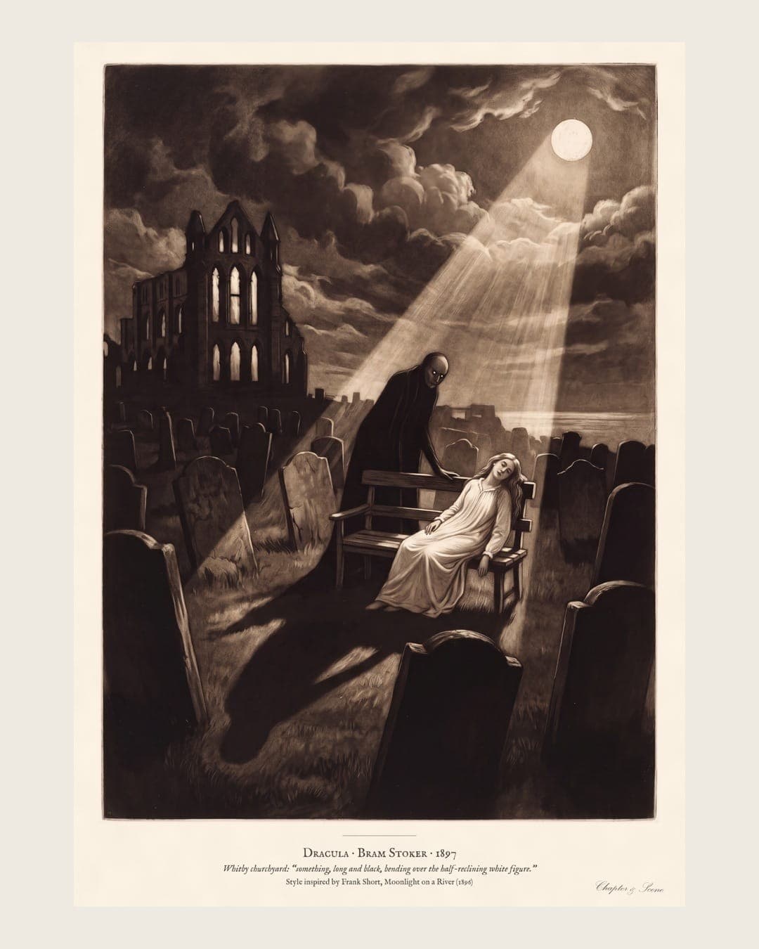 Something Long and Black, an art print inspired by Dracula