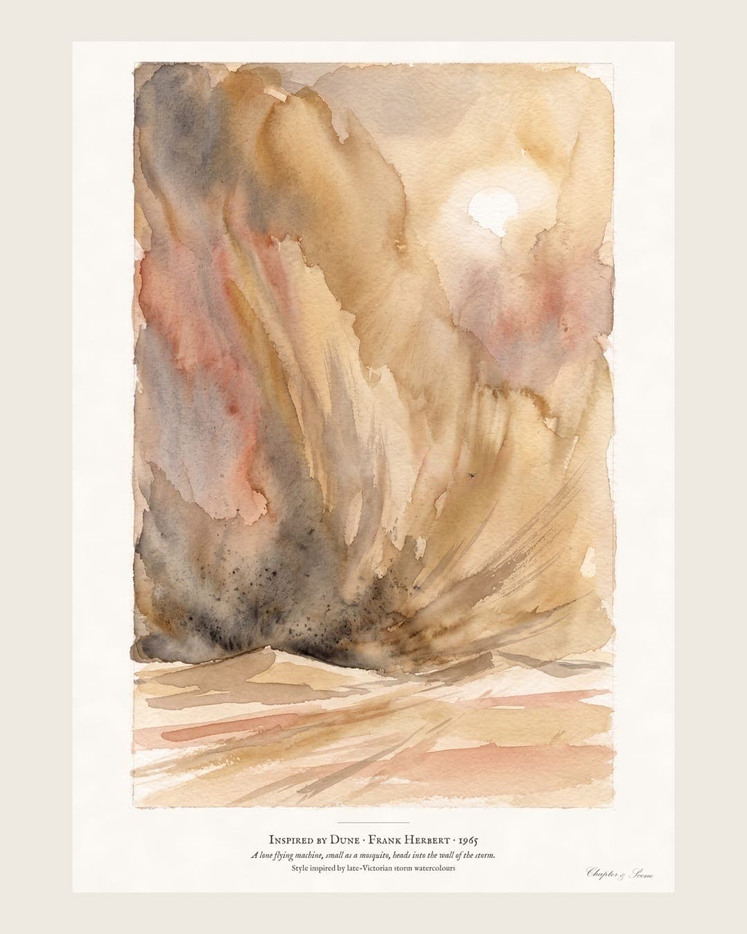 Into the Storm, an art print inspired by Dune