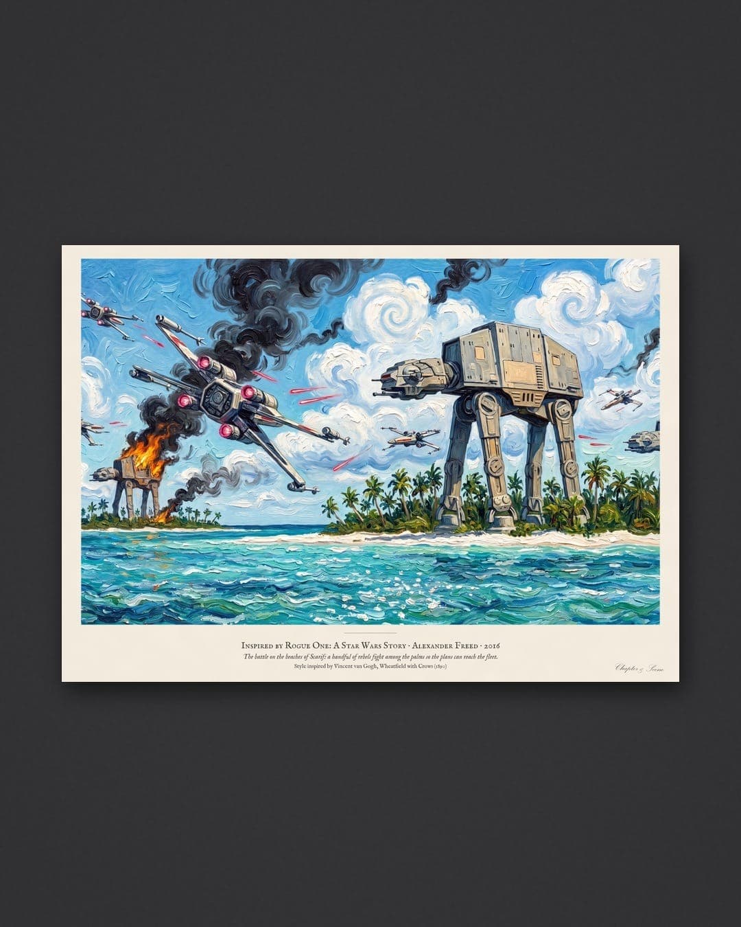 The Battle of Scarif, an art print inspired by Rogue One